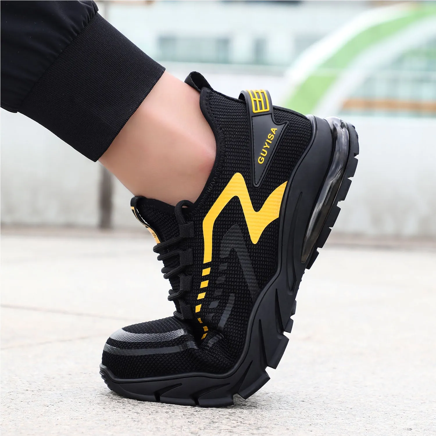 Men’s Steel Toe Safety Shoes Work Sneakers Industrial Construction Shoes