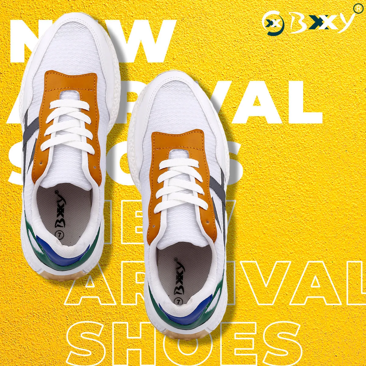 Men's Striped Colour Casual Sneakers