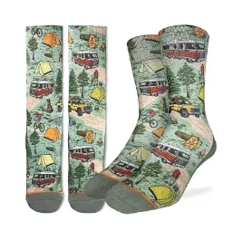 Men's Vintage Camping Trip Crew Sock