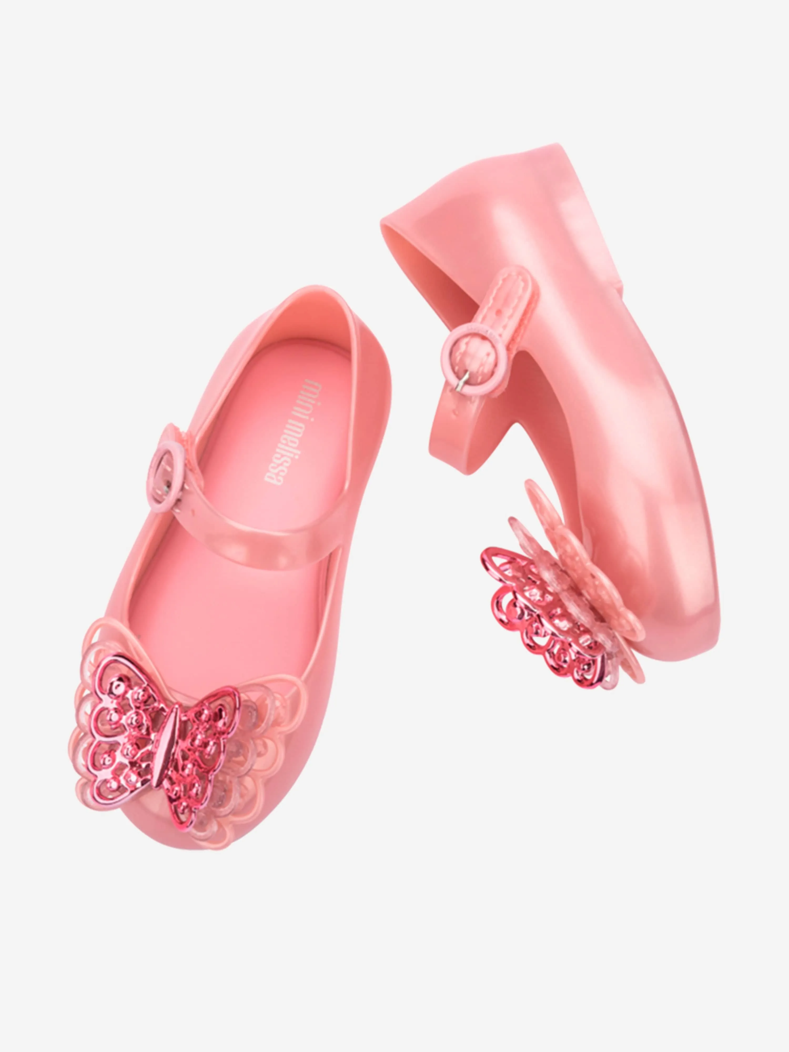 Mini Melissa Girls Sweet Love Fly II Shoes in Pink