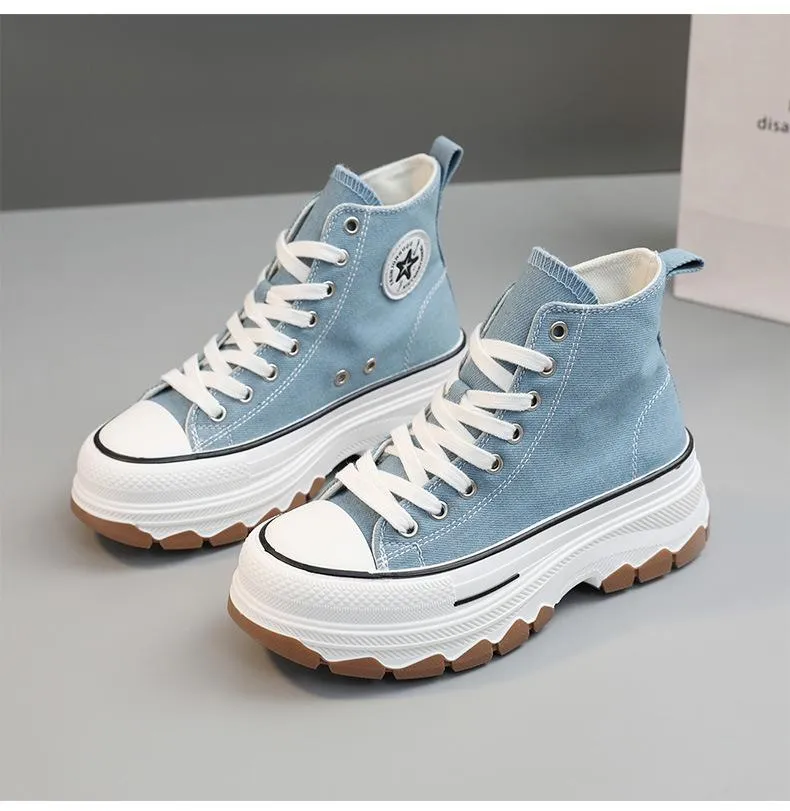 New Canvas Shoes Women's High Top Soft Sole Classic Trainers