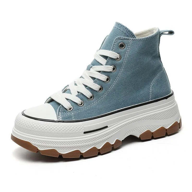 New Canvas Shoes Women's High Top Soft Sole Classic Trainers