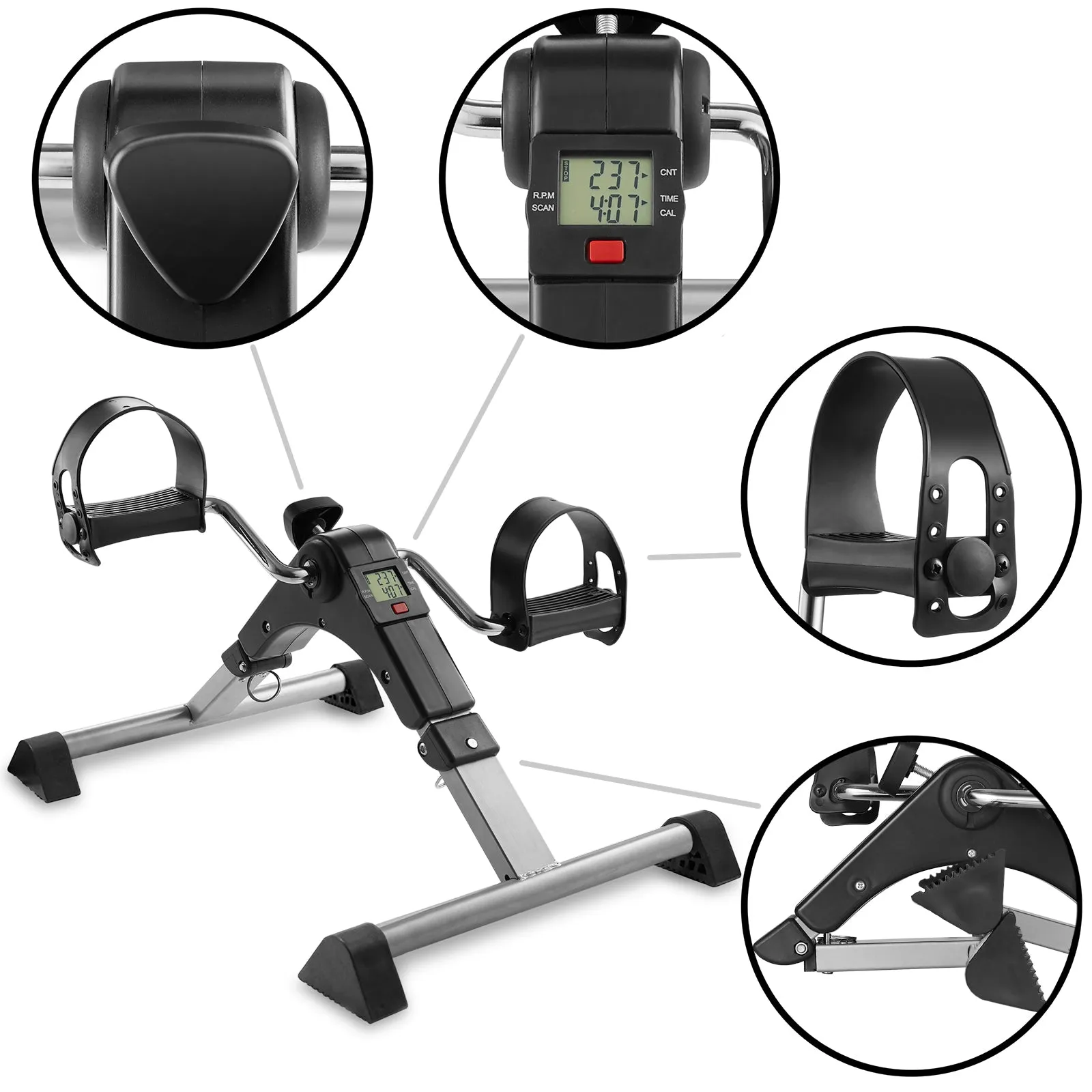 Node Fitness Foldable Under Desk Exercise Bike Pedal Exerciser