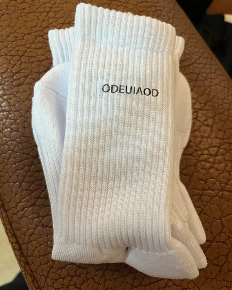 ODEUIAOD socks, men's and women's recreational sports socks, pure cotton comfort