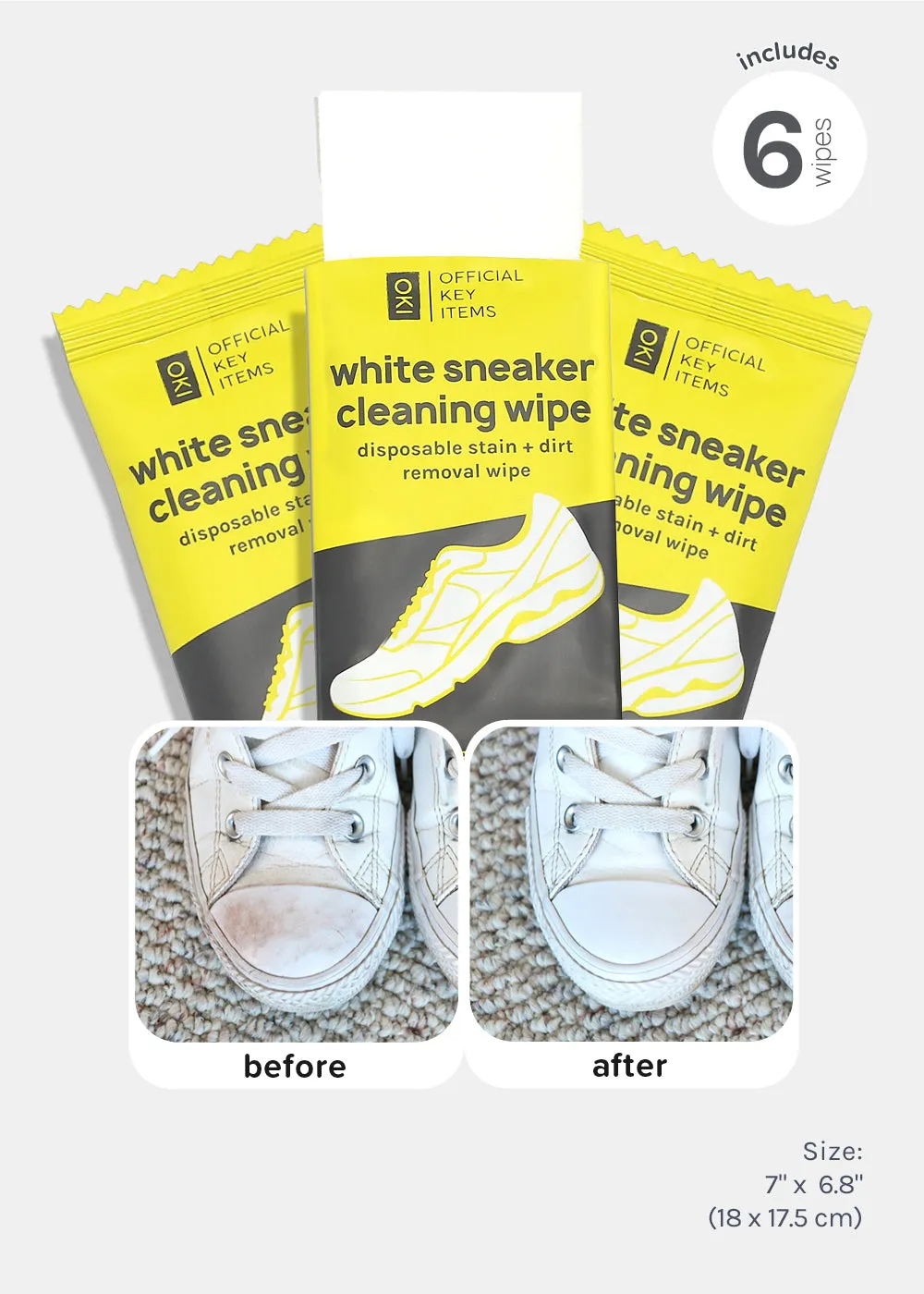 Official Key Items White Sneaker Cleaning Wipes