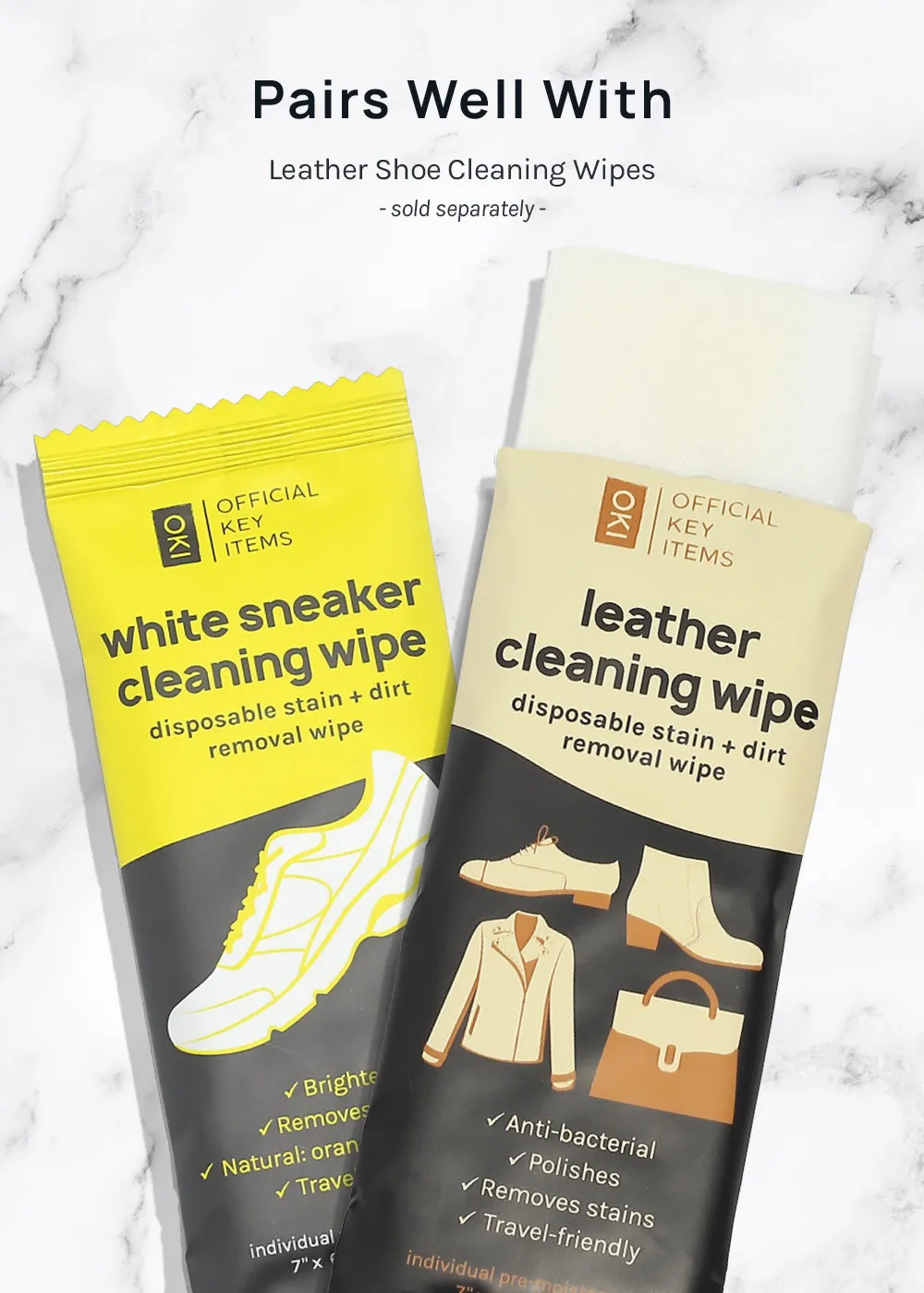 Official Key Items White Sneaker Cleaning Wipes