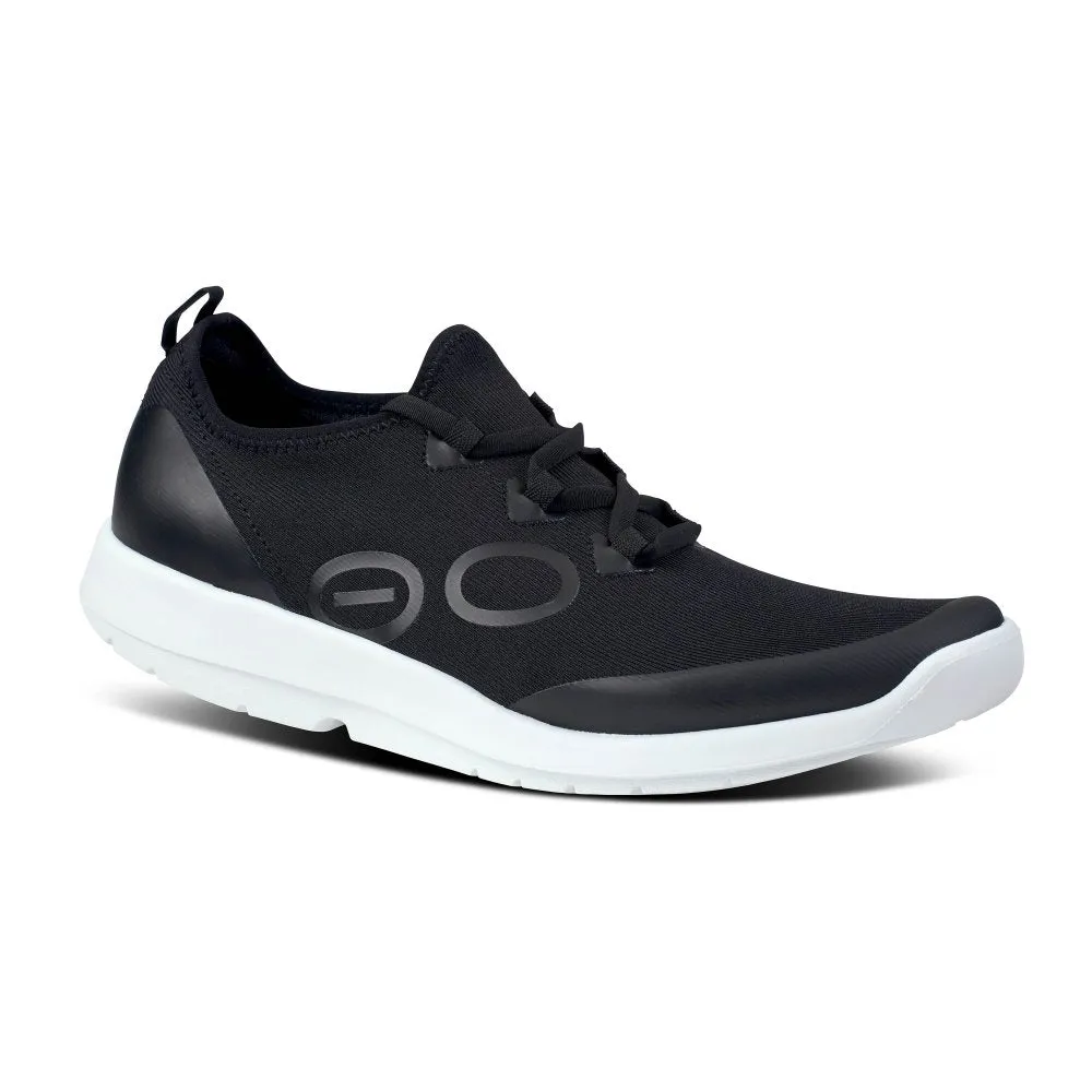 Oofos Men's OOmg Sport LS Low - White & Black