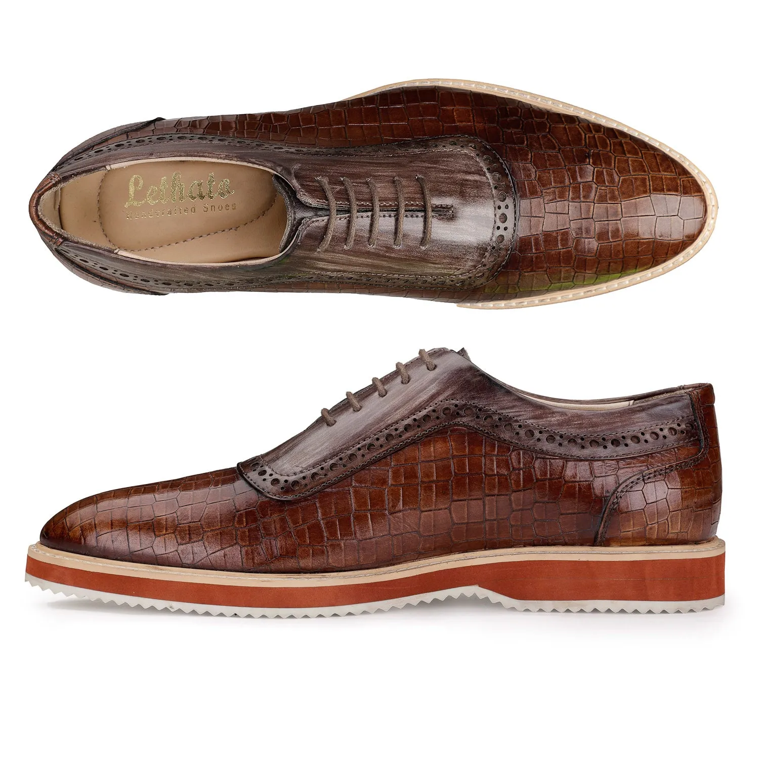 Oxford Sneakers- Croc Brown