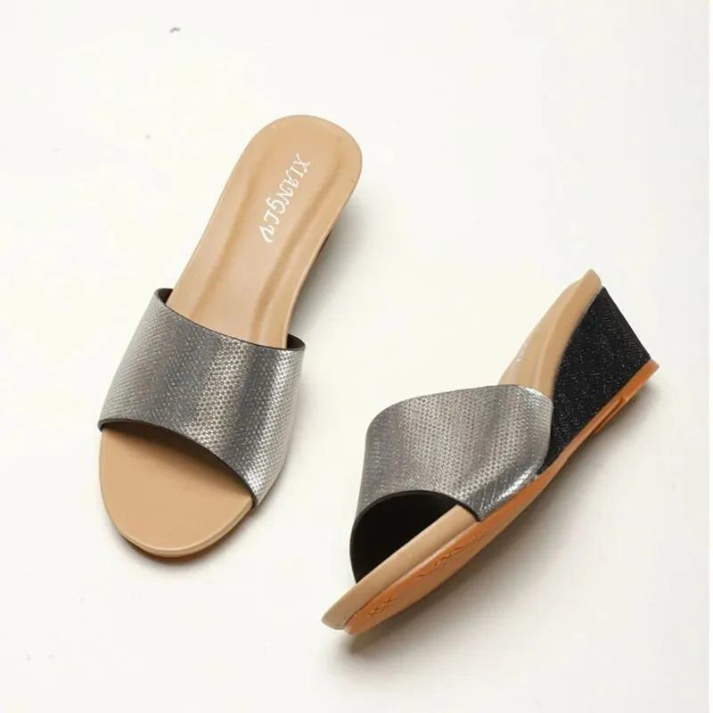 Platform Wedge Mules Sandals