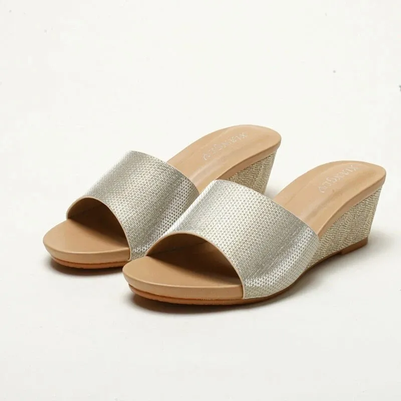 Platform Wedge Mules Sandals