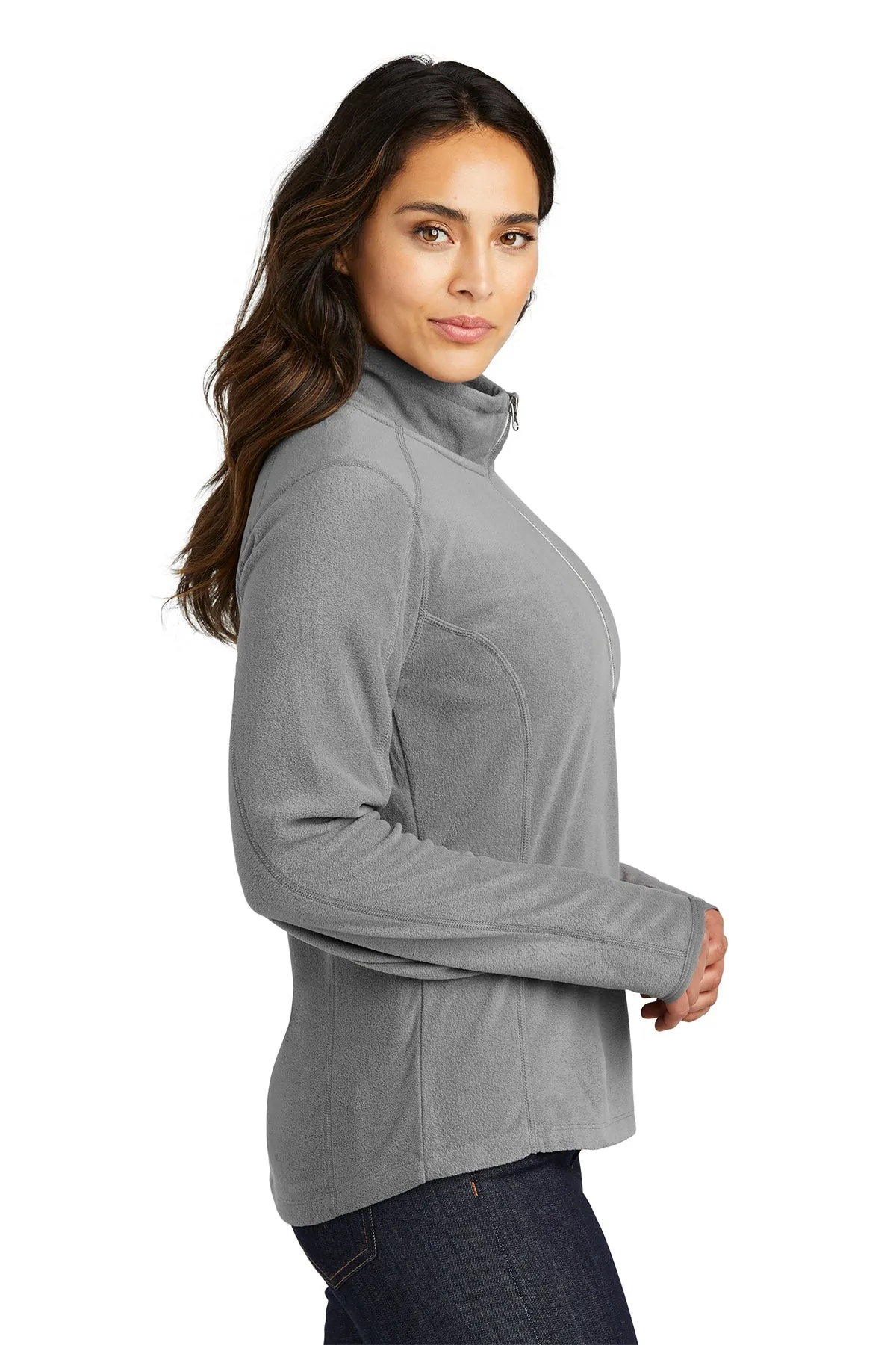 Port Authority Ladies Microfleece 1/2-Zip Customized Pullovers, Pearl Grey