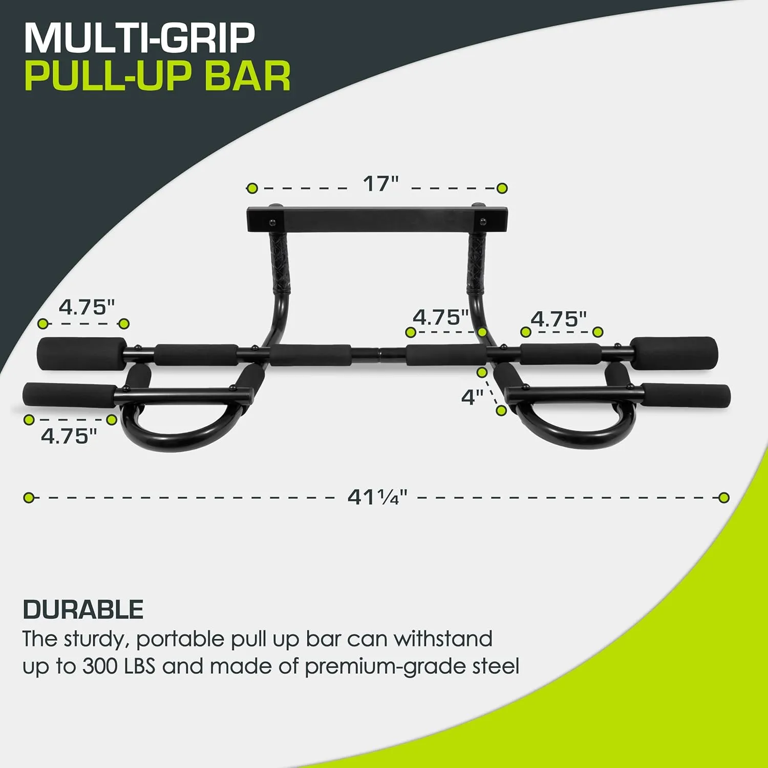 ProsourceFit MultiGrip Pull Up ChinUp Bar