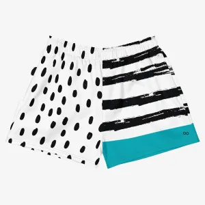 Recycled Breathy Shorts "Dots&Stripes" Teal