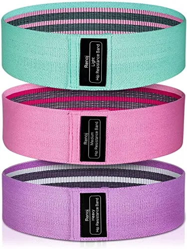 Renoj Resistance Bands , Booty Bands for Women, 3 Levels Exercise Workout Bands for Legs and Butt