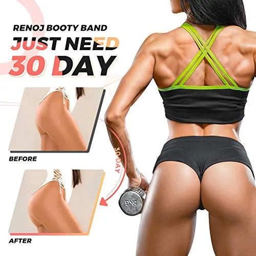 Renoj Resistance Bands , Booty Bands for Women, 3 Levels Exercise Workout Bands for Legs and Butt