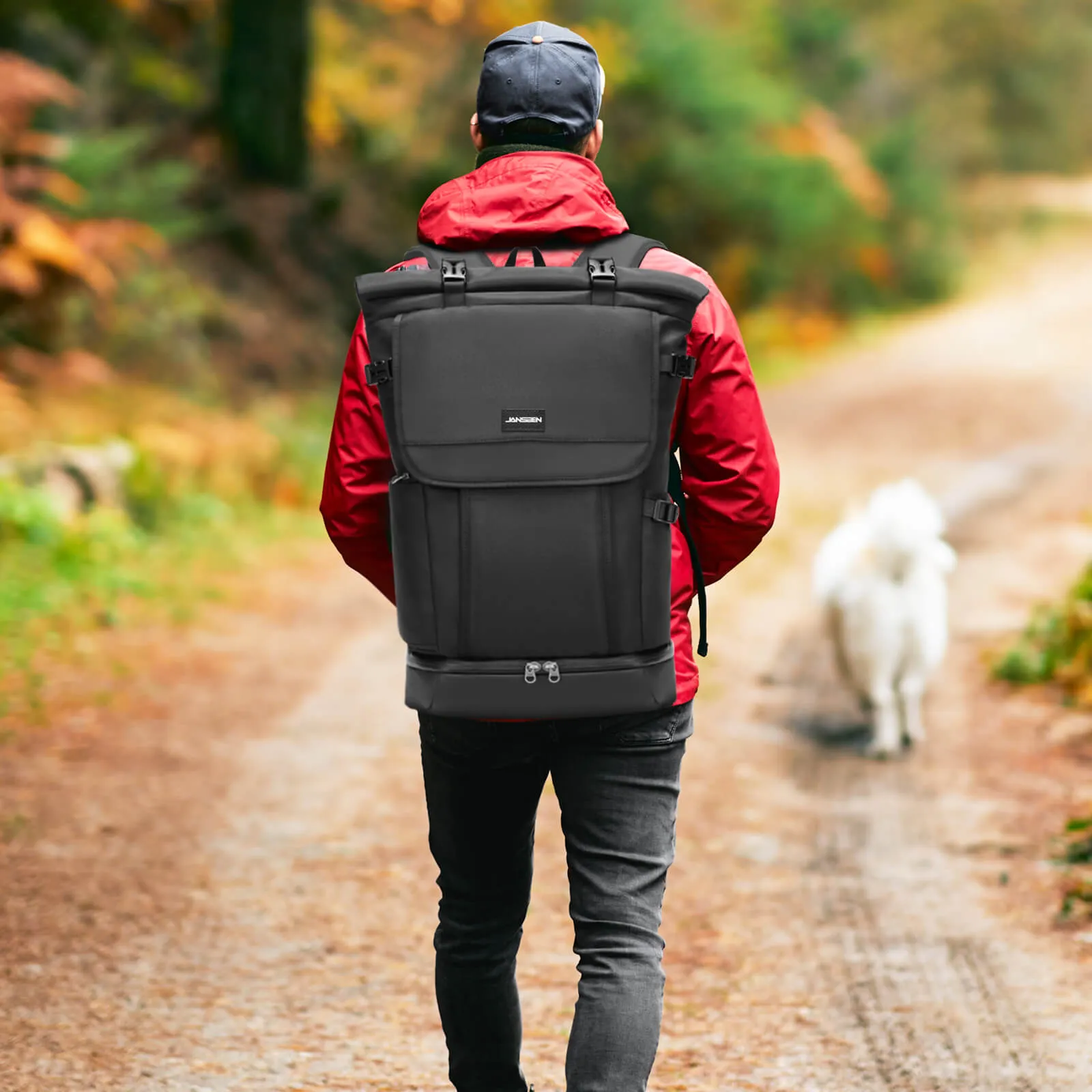 Rollup Backpacks with Shoes Compartment Jansben