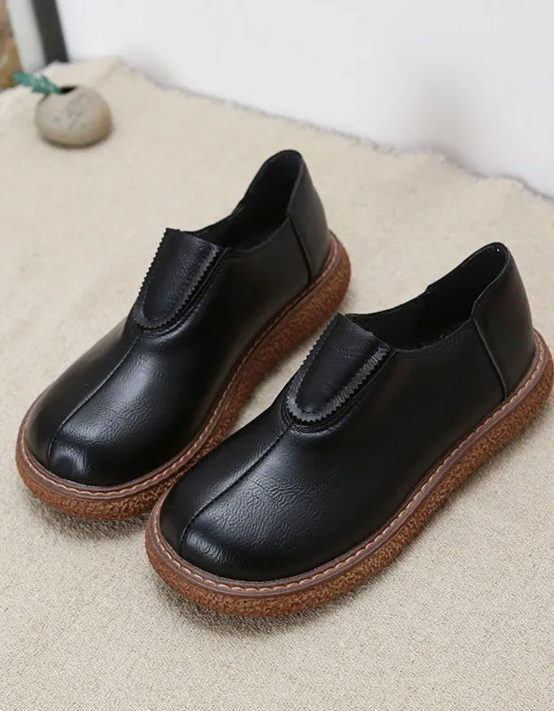 Round Head Comfortable Platform Retro Shoes