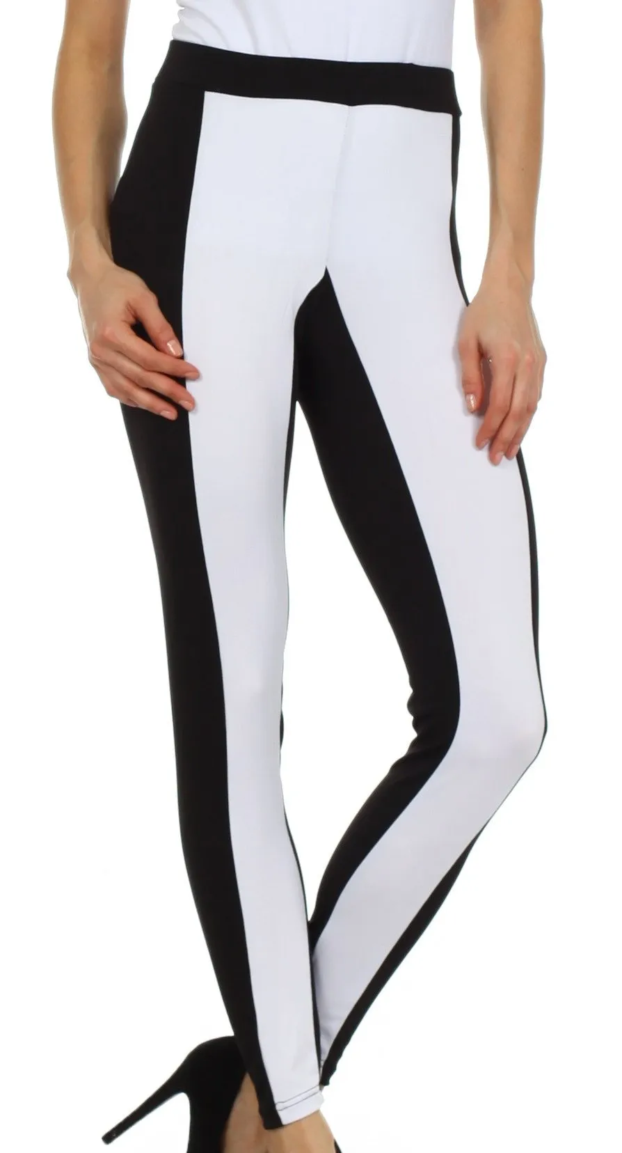 Sakkas Contrast Stripe Fashion Leggings