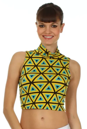 Sakkas Geometric Scuba Crop Top