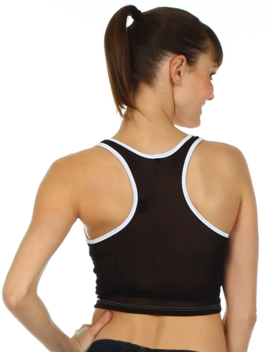 Sakkas Mesh Racerback Crop Top