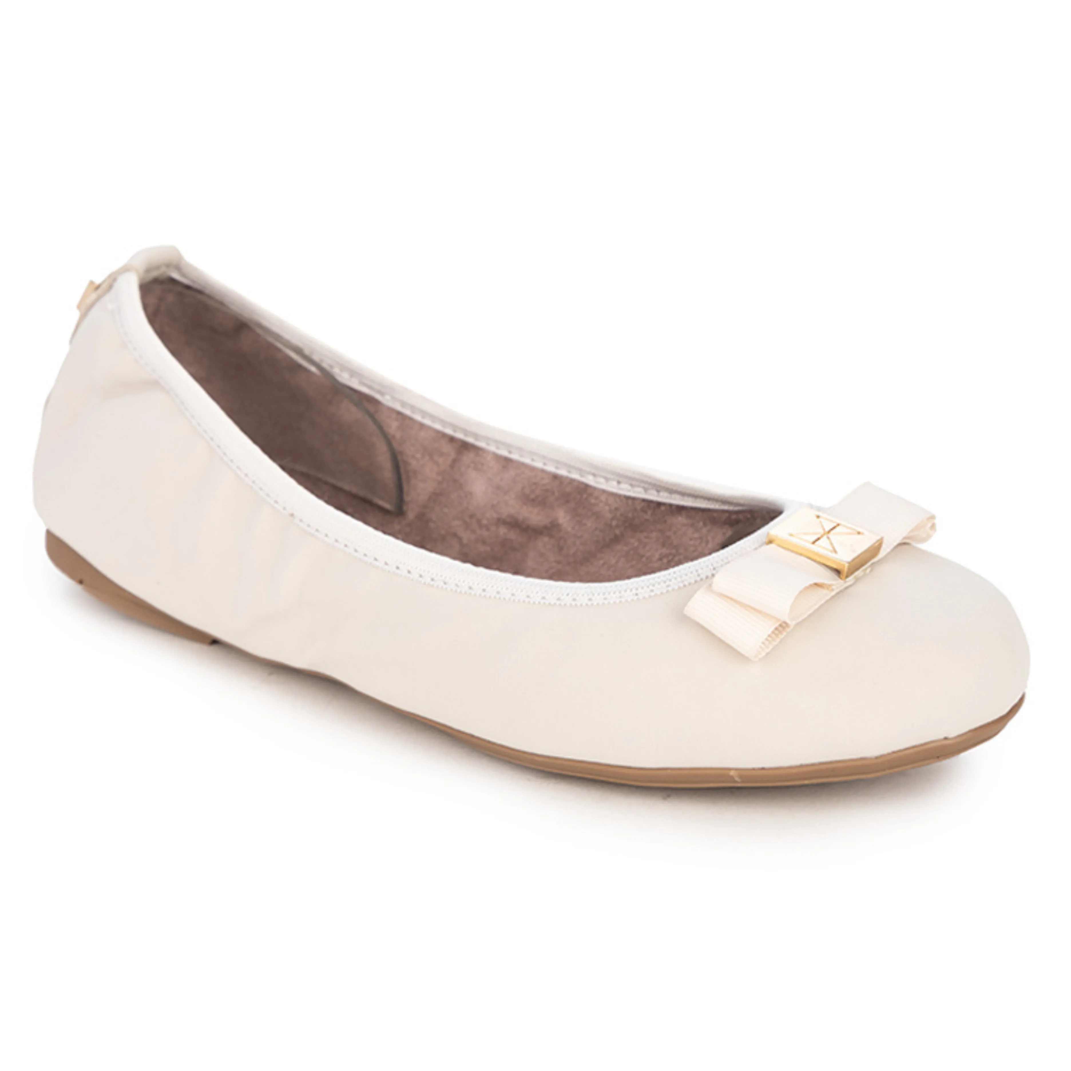 SHEA Ballet Flat Shoes - Ice White