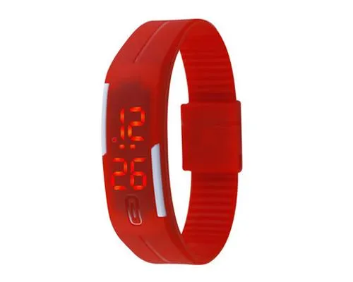 Silicone Digital LED Wrist Sport Watches for Women and Men