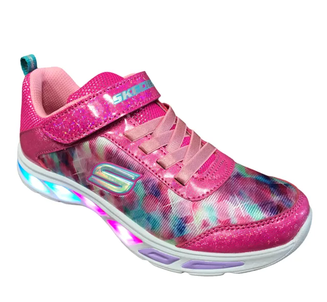 Skechers sneakers da bambina S Lights Litebeams Dance N Glow 10921L NPMT rosa shock