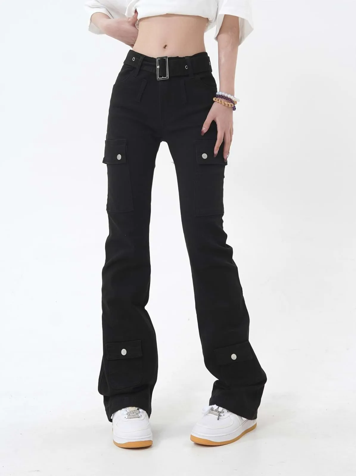 Skinny Multi Pocket Cargo Pants