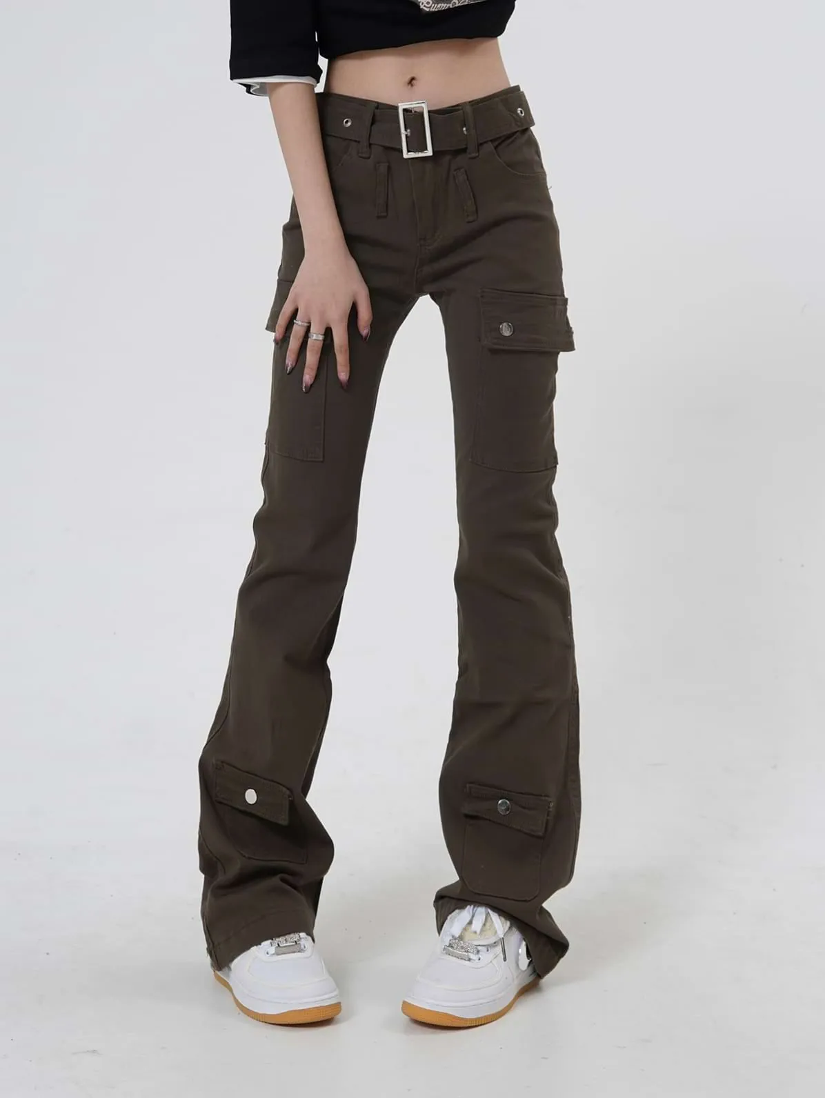 Skinny Multi Pocket Cargo Pants