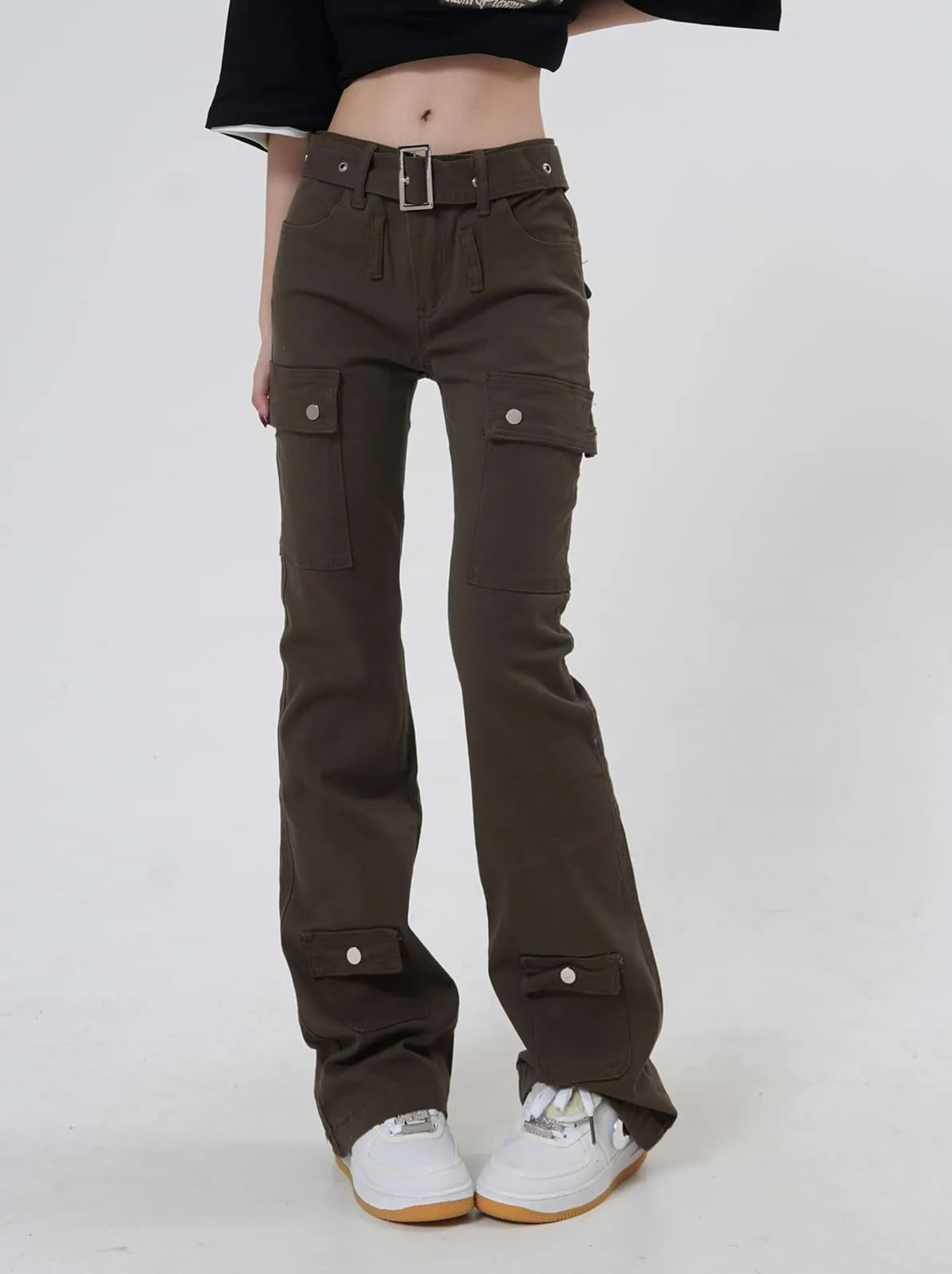 Skinny Multi Pocket Cargo Pants