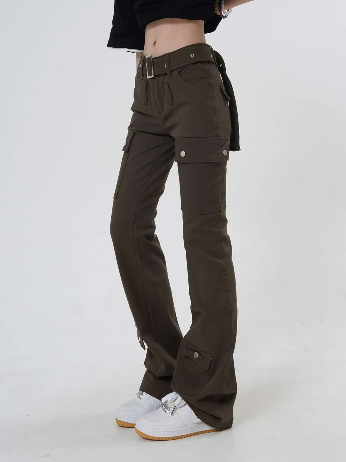 Skinny Multi Pocket Cargo Pants