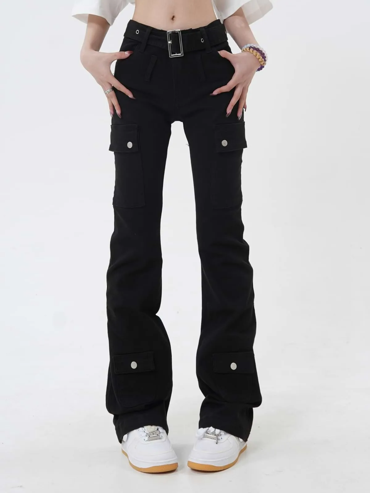 Skinny Multi Pocket Cargo Pants