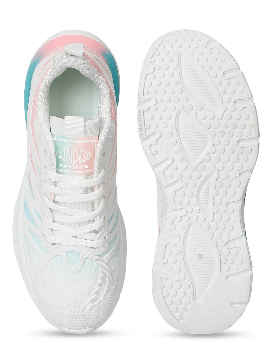 Sky Blue White Mesh Lace-Up Sneakers (TC-RS3614-SKYBLU)