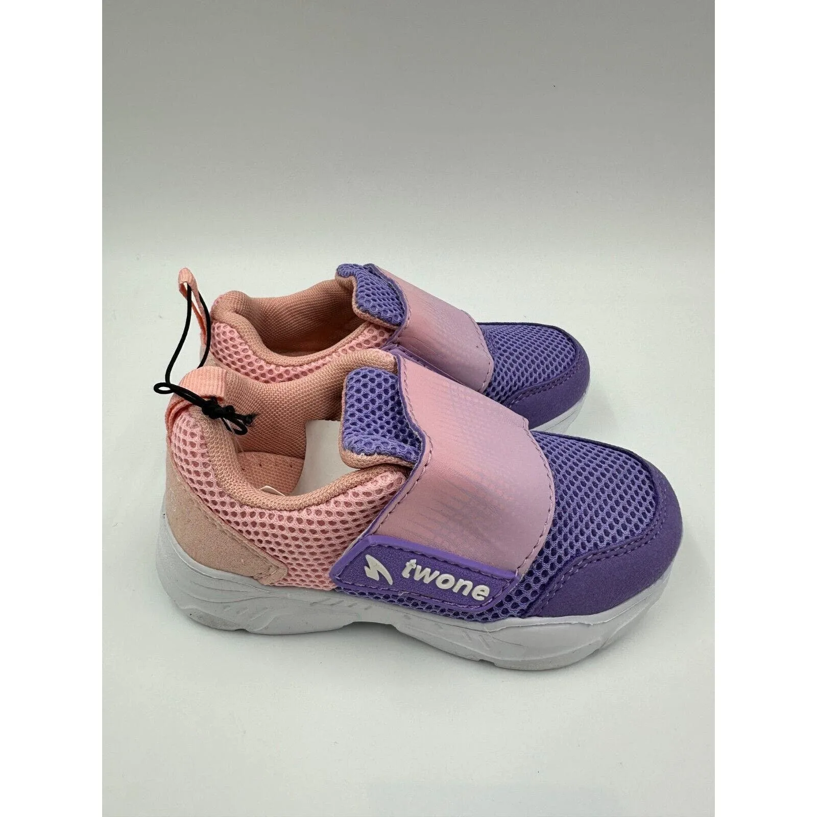 Small Kid Size 8, Pink and Purple Strap Sneakers