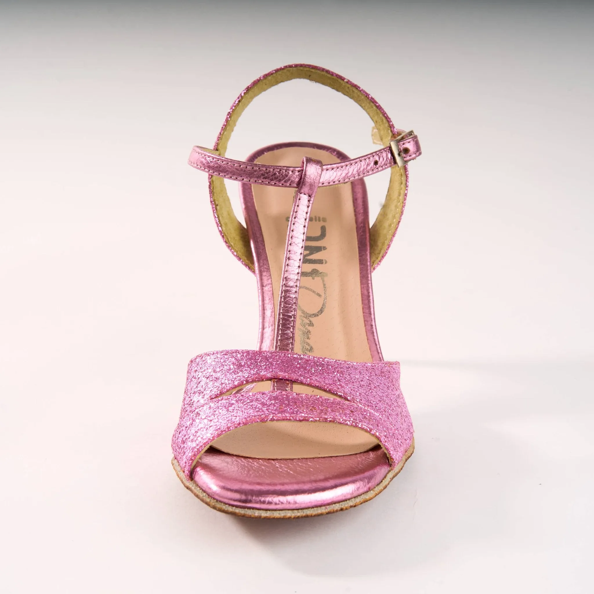 Sparkle Fuxia Genuine Leather - Handmade Tango Shoe - Dana 4203