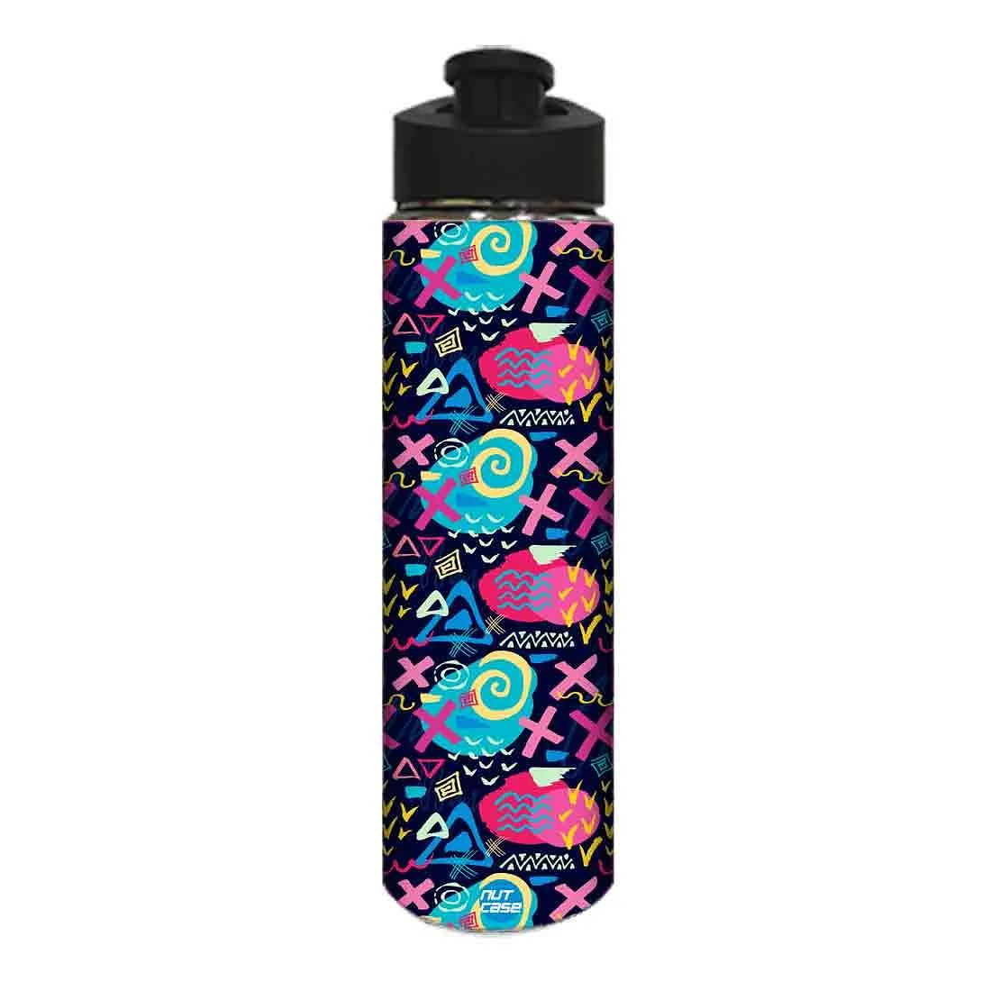 Stainless Steel Sipper Bottle -  Trendy Colorful Pattern