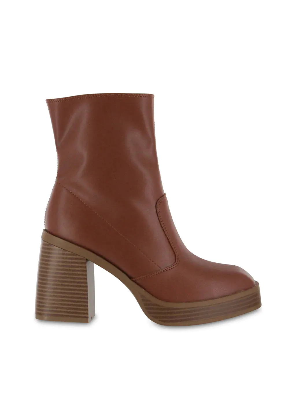 Street Talk Platform Bootie, Cognac