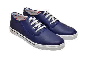 Stylish casual Checkred Blue Casual Shoes for Mens