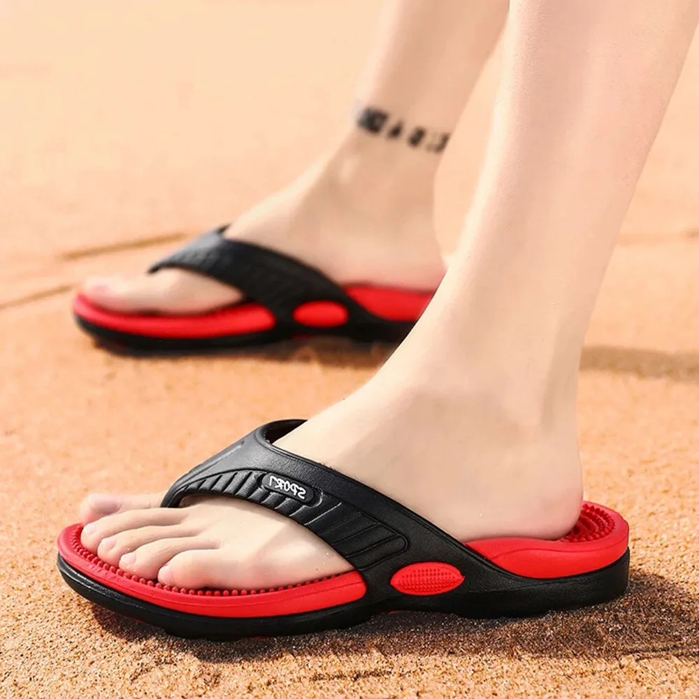 Summer Men Slippers Massage Sandals Beach Flip-flops Comfortable Casual Fashion Shoes