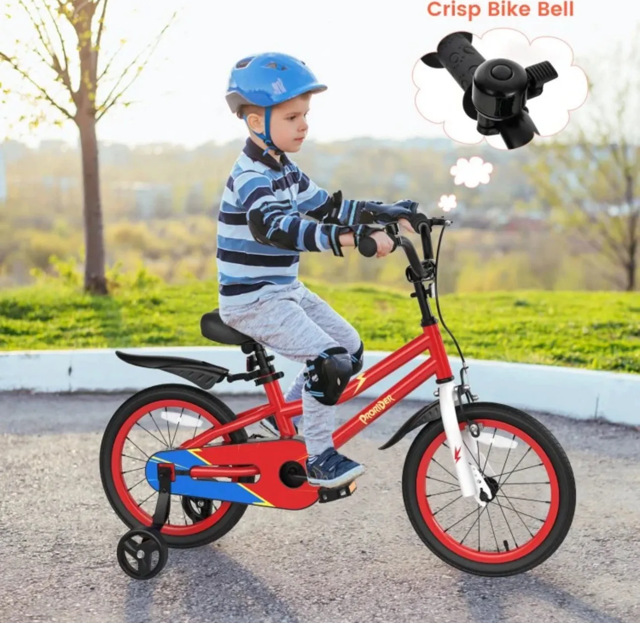 Super Cool Safe 16” Inch Kids Bicycle With Removable Training Wheels Ages 4-7 | Comes 95% Assembled | Bell | Seat Cover | Basket | Enclosed Chain