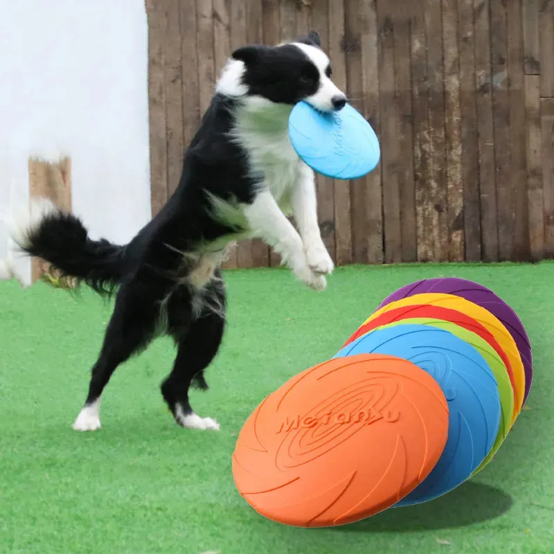 Ultra Durable Flying Frisbee for Dogs - Bite-Proof Rubber, Interactive Toy in 3 Sizes for Safe Outdoor Play