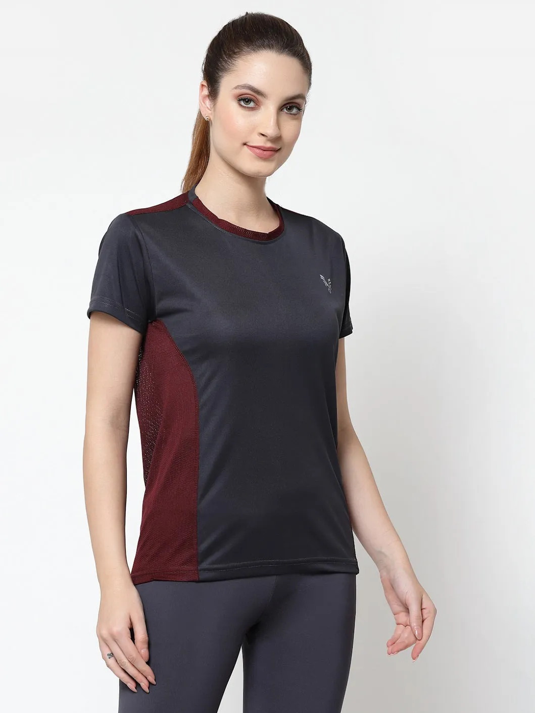 UZARUS Women's Regular Fit Yoga Jogging Running Top Sports Gym T-Shirt