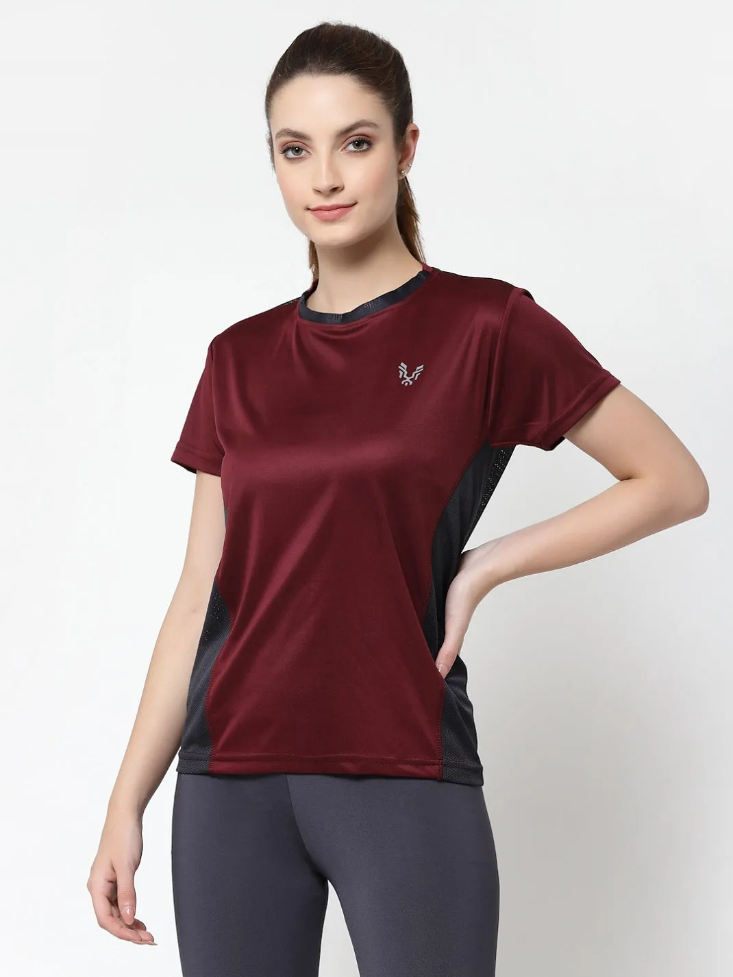 UZARUS Women's Regular Fit Yoga Jogging Running Top Sports Gym T-Shirt