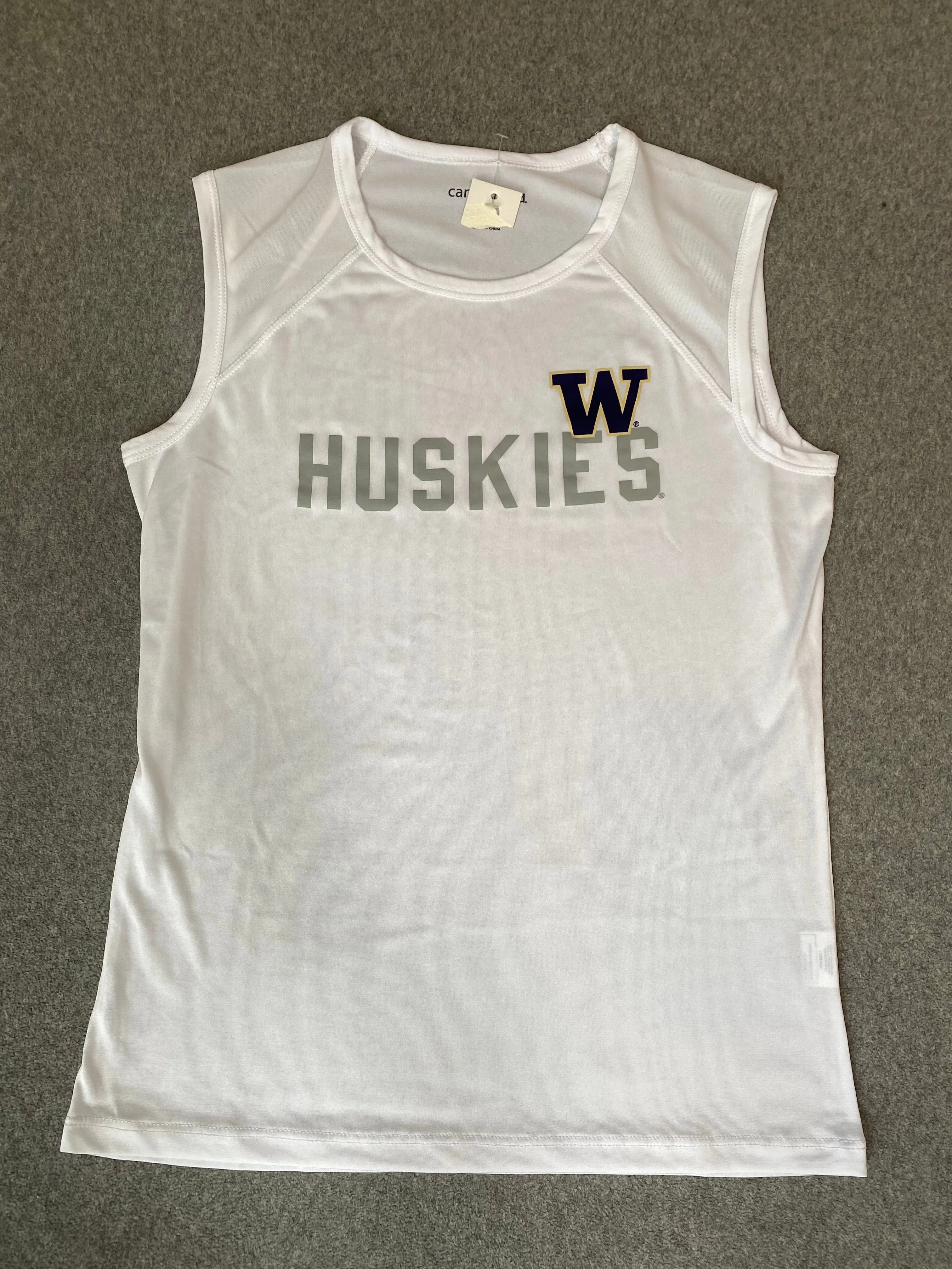 White Mens Huskies Tanktop