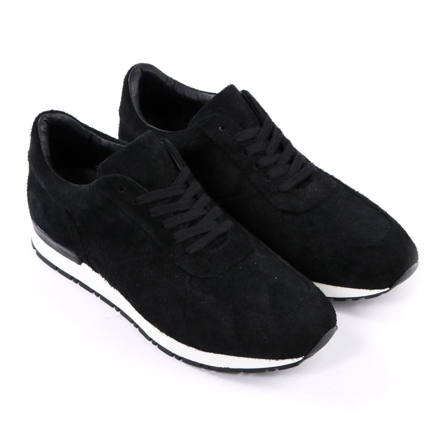 WINGS   HORNS WAXED SUEDE TRAINER BLACK