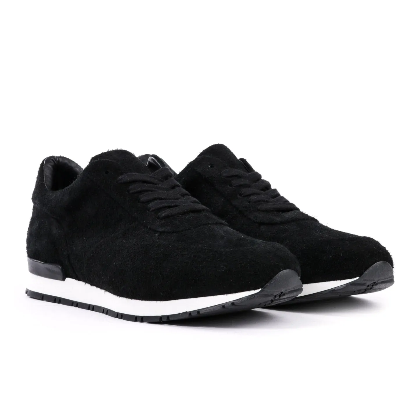 WINGS   HORNS WAXED SUEDE TRAINER BLACK