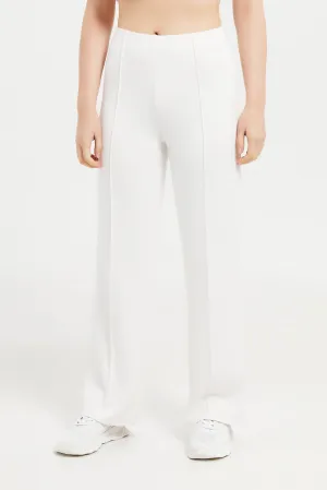 Women Ivory Straight Leg Pant