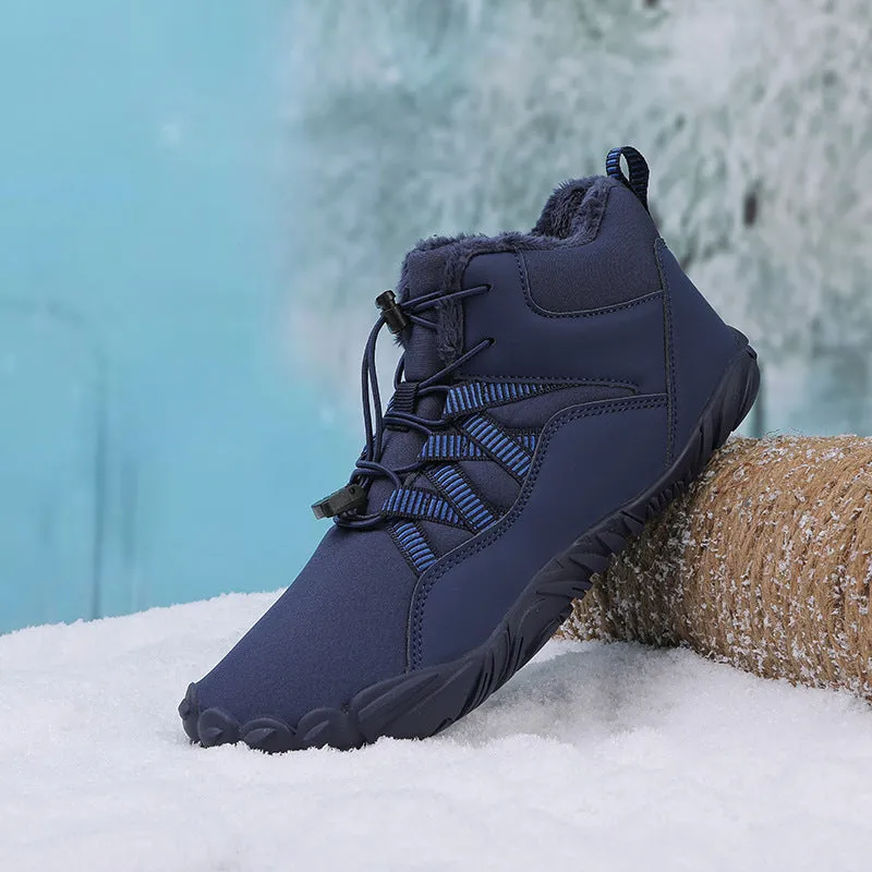 Women's Barefoot shoes Five-finger Outdoor Sports Cotton shoes Unisex Velvet Warm Snow Boots Wear-resistant Anti-ski Ground Boots Thickened Winter shoes