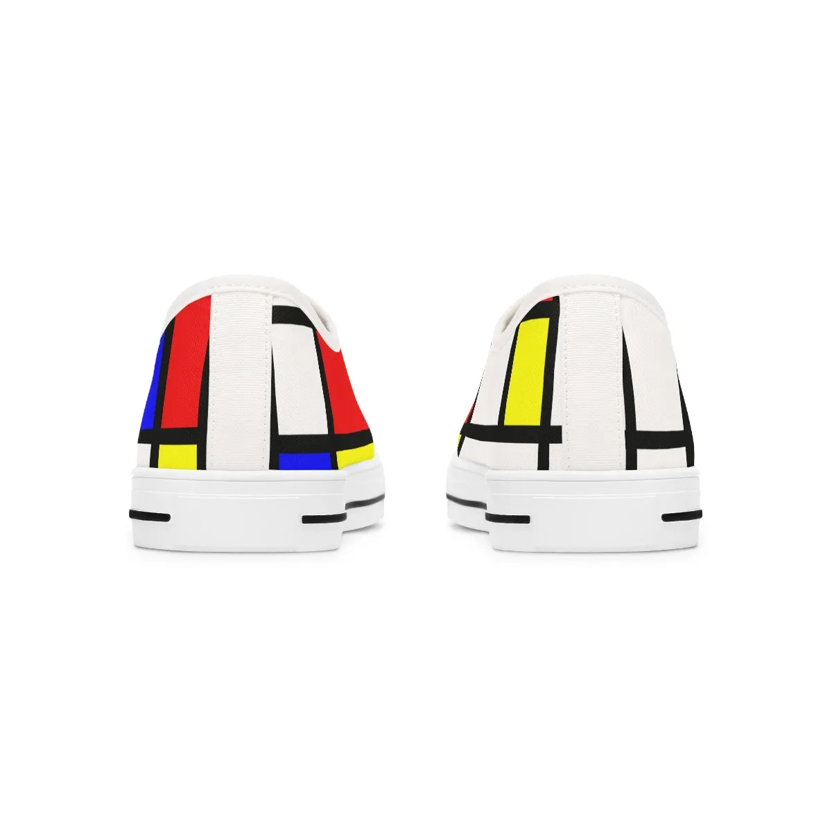 Women's Low Top Sneakers with Mondrian design