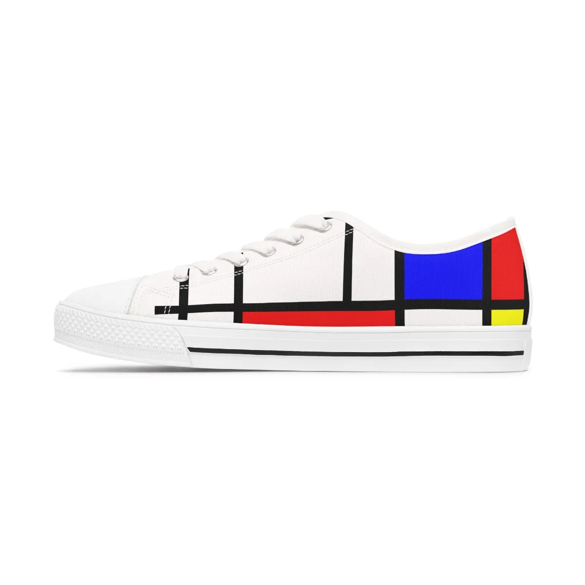 Women's Low Top Sneakers with Mondrian design